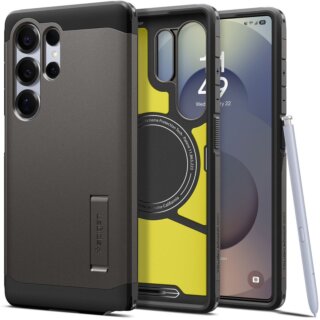 Spigen Tough Armor MagSafe Samsung Galaxy S25 Ultra ütésálló kemény hátlap tok - gunmetal