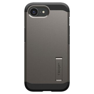 Spigen Tough Armor MagSafe iPhone 16e ütésálló kemény hátlap tok + kitámasztó - gunmetal