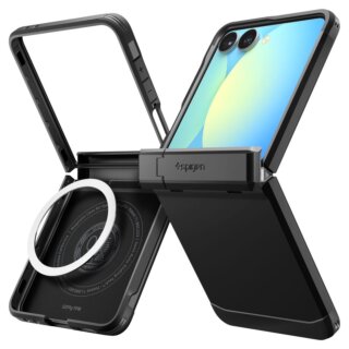 Spigen Tough Armor MagSafe Samsung Galaxy Z Flip 7 ütésálló kemény hátlap tok - fekete