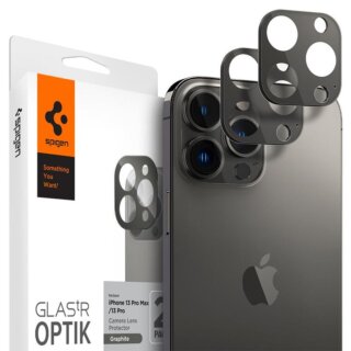 Spigen Glass EZ Fit Optik iPhone 13 Pro Max / 13 Pro kameravédő üveg - 2db - grafit
