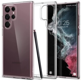 Spigen Ultra Hybrid Samsung Galaxy S22 Ultra ütésálló hátlap tok - átlátszó