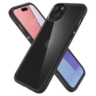 Spigen Ultra Hybrid iPhone 15 ütésálló szilikon hátlap tok - átlátszó/fekete