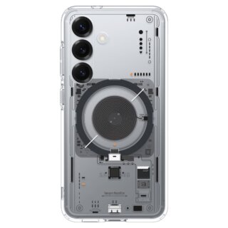 Spigen Ultra Hybrid Mag MagSafe Samsung Galaxy S25 ütésálló kemény hátlap tok - átlátszó/fekete