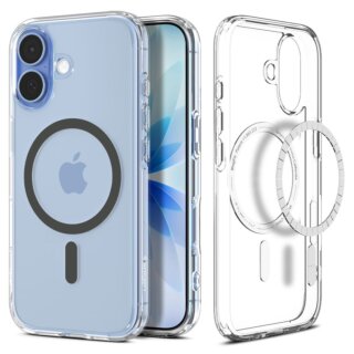 Spigen Ultra Hybrid MagSafe iPhone 17 kemény hátlap tok - átlátszó/szürke