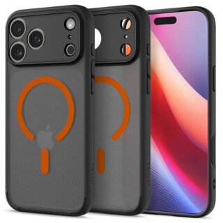 Spigen Ultra Hybrid MagSafe iPhone 17 Pro Max ütésálló kemény hátlap tok - narancssárga/átlátszó