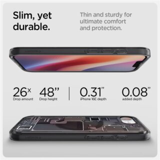 Spigen Ultra Hybrid MagSafe iPhone 16e ütésálló kemény hátlap tok - zero one fekete