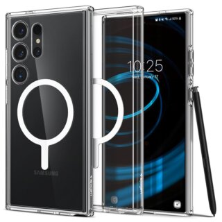 Spigen Ultra Hybrid OneTap Metal Ring MagSafe Samsung Galaxy S24 Ultra kemény hátlap tok - fehér/átlátszó