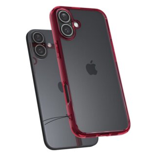Spigen Ultra Hybrid iPhone 16 ütésálló szilikon hátlap tok - piros