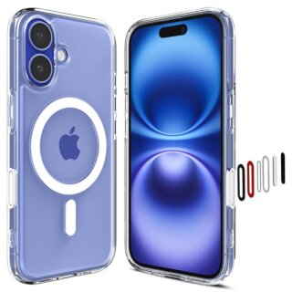 Spigen Ultra Hybrid T MagSafe iPhone 16 ütésálló kemény hátlap tok - fehér/átlátszó