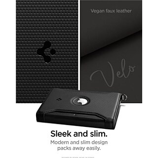Spigen univerzális AirTag + útlevél tartó - fekete
