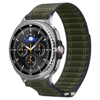 Spigen WBF0 Samsung Galaxy Watch 8 / Classic 46mm / 44mm / 40mm tépőzáras szíj - zöld