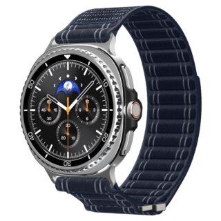 Spigen WBF0 Samsung Galaxy Watch 8 / Classic 46mm / 44mm / 40mm tépőzáras szíj - kék