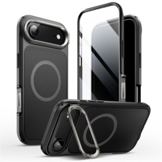 Supcase IBLSN Ares Flip MagSafe iPhone Air ütésálló kemény tok + előlap - fekete