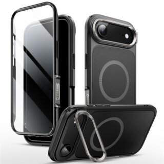 Supcase IBLSN Ares Flip MagSafe iPhone Air ütésálló kemény tok + előlap - fekete