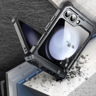 Supcase IBLSN Armorbox Samsung Galaxy Z Flip 6 ütésálló kemény tok kijelzővédővel - fekete