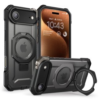Supcase UB Grip MagSafe iPhone Air ütésálló kemény hátlap tok kitámasztóval - fekete
