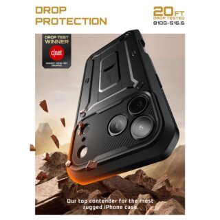 Supcase UB Pro iPhone 17 Pro Max ütésálló kemény tok + kijelzővédővel - fekete