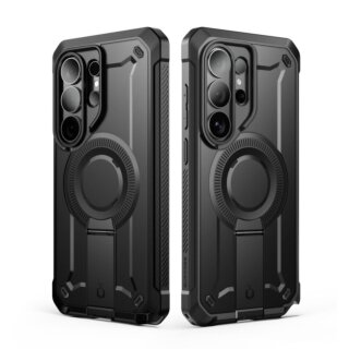 Supcase Unicorn Beetle Pro MagSafe Samsung Galaxy S26 Ultra ütésálló kemény tok kitámasztóval + előlap - fekete