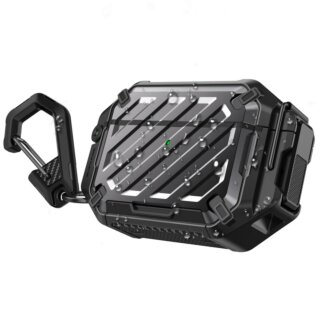 Supcase Unicorn Beetle Pro MagSafe IP68 Apple AirPods Pro 3 vízálló kemény tok + karabíner - fekete