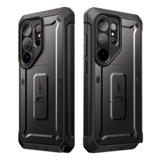 Supcase Unicorn Beetle Pro Samsung Galaxy S26 Ultra ütésálló kemény tok kitámasztóval + előlap - fekete