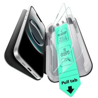 ESR UltraFit iPhone 16e / 14 / 13 / 13 Pro kijelzővédő üvegfólia felhelyező applikátorral - 2db