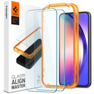 Spigen AlignMaster GlasTR Samsung Galaxy A54 5G teljes kijelzővédő üveg felhelyező kerettel - 2db
