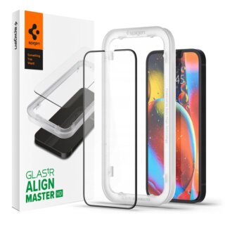 Spigen GLAS.tR AlignMaster iPhone 16e / 14 / 13 / 13 Pro teljes kijelzővédő üvegfólia + felhelyező