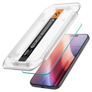 Spigen Glas.tR EZ Fit iPhone 16 Pro Max kijelzővédő üvegfólia felhelyező applikátorral - 2db