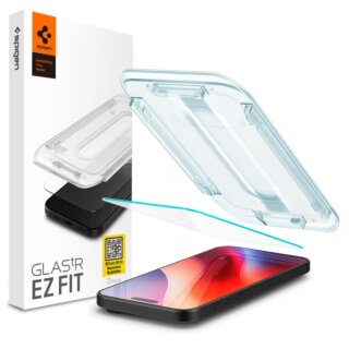 Spigen Glas.tR EZ Fit iPhone 16 Pro kijelzővédő üvegfólia felhelyező applikátorral
