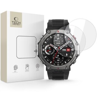 iKi Glass Fit+ Amazfit T-Rex 3 Pro 48mm kijelzővédő üvegfólia - 2db