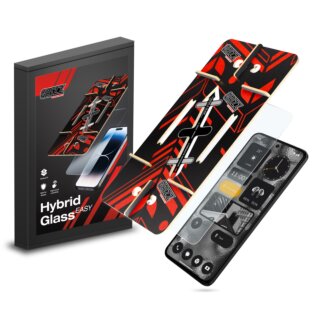 GrizzGlass HybridGlass Easy Nothing Phone 2a / 2a Plus hibrid kijelzővédő üvegfólia felhelyező applikátorral