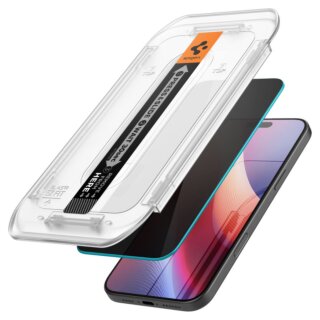 Spigen Glas.tR EZ Fit Privacy iPhone 16 Pro betekintésgátló kijelzővédő üvegfólia felhelyező applikátorral - 2db