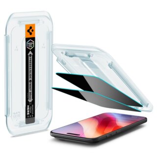 Spigen Glas.tR EZ Fit Privacy iPhone Air betekintésgátló kijelzővédő üvegfólia felhelyező applikátorral