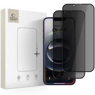 iKi Glass Spy Privacy iPhone 16e / 14 / 13 / 13 Pro betekintésgátló kijelzővédő üvegfólia - 2db
