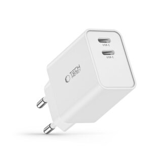 iKi C35W 2x USB-C PD35W hálózati töltő adapter - fehér