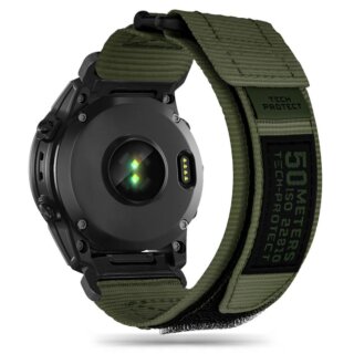 iKi Scout Pro Garmin Fenix 5 / 6 / 6 Pro / 7 (22mm) szövet szíj - zöld