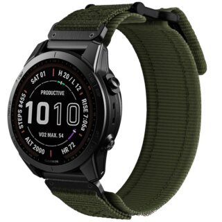 iKi Scout Pro Garmin Fenix 5 / 6 / 6 Pro / 7 (22mm) szövet szíj - zöld