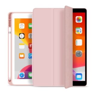 iKi Smartcase Pencil iPad 10,2" (2021/2020/2019) oldalra nyíló tok - rózsaszín