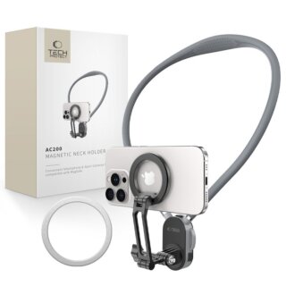 iKi AC200 Magnetic MagSafe okostelefon + GoPro + DJI tartó nyakpánttal - szürke