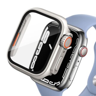 iKi Defense360 Apple Watch 46mm tok kijelzővédővel - titán/narancssárga