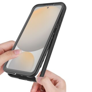 iKi Defense360 Samsung Galaxy S24 FE kemény tok + előlap - fekete