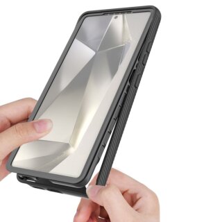 iKi Defense MagSafe Samsung Galaxy S25 Ultra ütésálló kemény tok + előlap - fekete