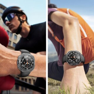 iKi Defense Samsung Galaxy Watch Ultra 47mm (2025/2024) kemény tok + kijelzővédő üvegfólia - átlátszó