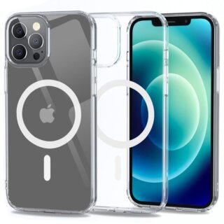 iKi Flexair Hybrid MagSafe iPhone 12 Pro Max kemény hátlap tok - átlátszó