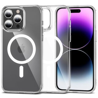 iKi Flexair Hybrid MagSafe iPhone 15 Pro Max szilikon hátlap tok - átlátszó