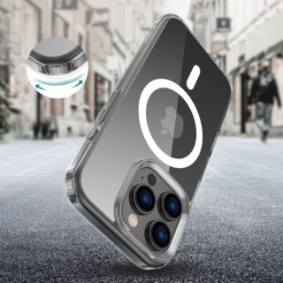 iKi Flexair Hybrid MagSafe iPhone 16 Pro szilikon hátlap tok - átlátszó