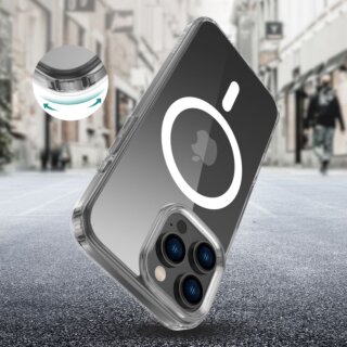 iKi Flexair Hybrid MagSafe iPhone 16 Pro Max szilikon hátlap tok - átlátszó