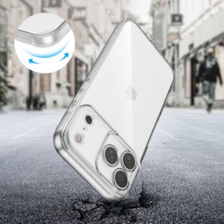 iKi Flexair iPhone 17 Pro Max szilikon hátlap tok - átlátszó