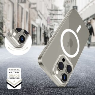 iKi Flexair MagSafe iPhone 15 Pro szilikon hátlap tok - átlátszó