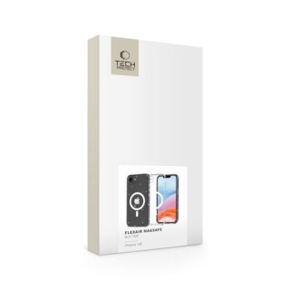 iKi Flexair MagSafe iPhone 16e szilikon hátlap tok - átlátszó/csillámos